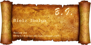 Bielz Ibolya névjegykártya